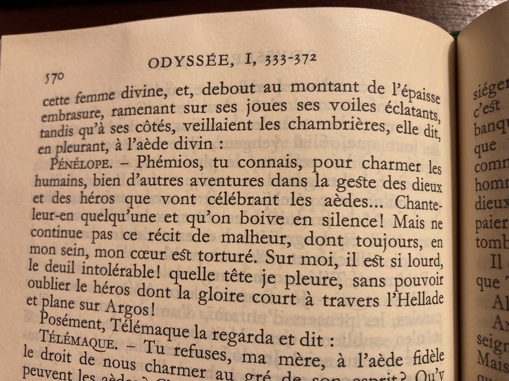Le passage en question, dans la traduction de Victor Bérard dans la "Pléiade".
